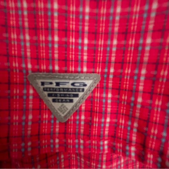 Columbia PFG Omni-Shade Pink Plaid Short Sleeve Fishing Shirt XL - Picture 14 of 16